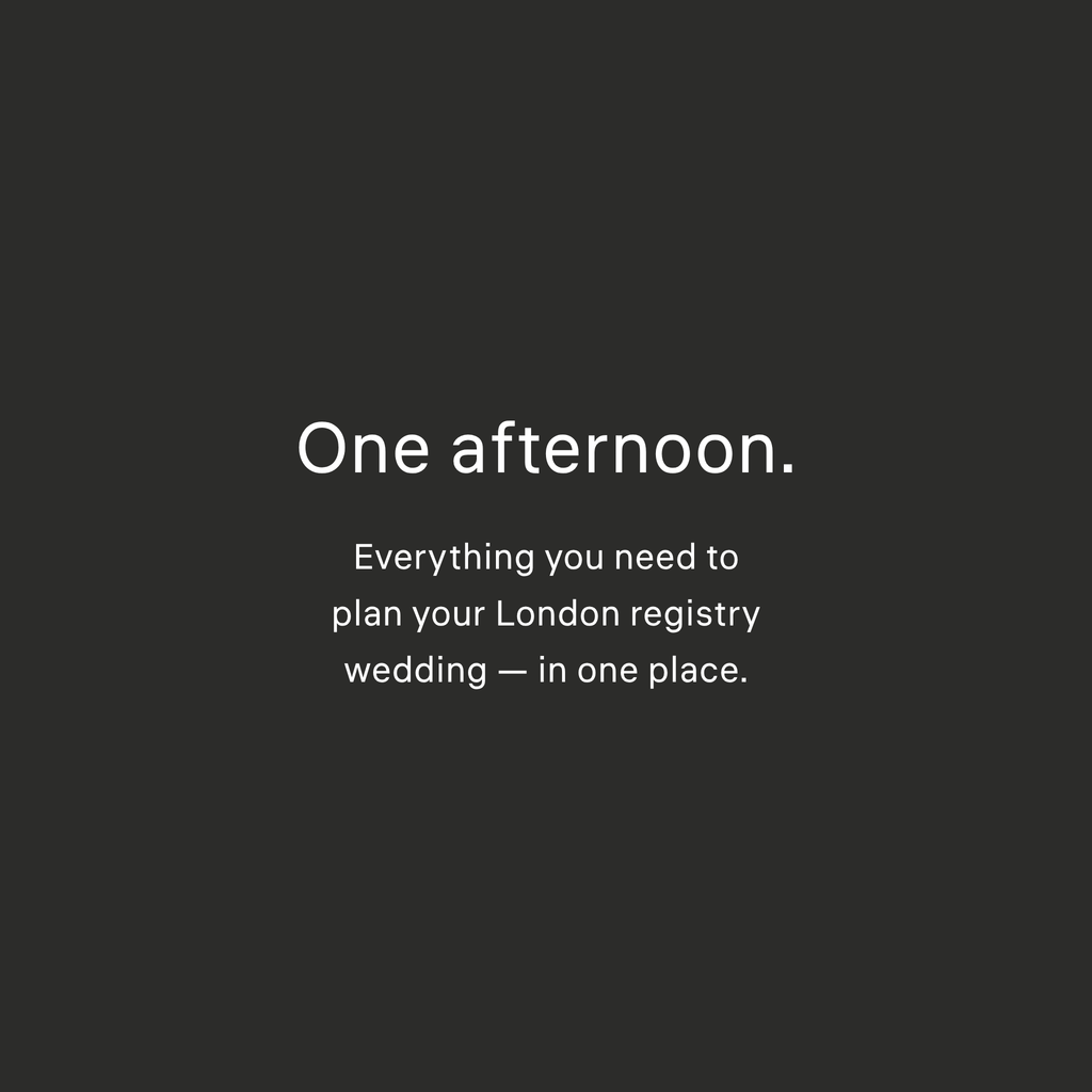 Registry Office Wedding Guide - London
